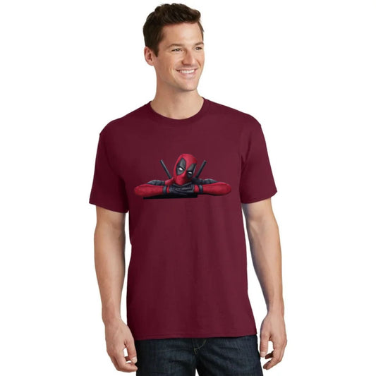 Deadpool Inspired Front Printed 100% Cotton T-Shirt by Paulbros